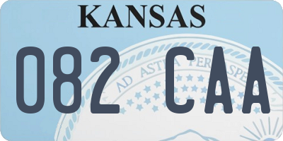KS license plate 082CAA