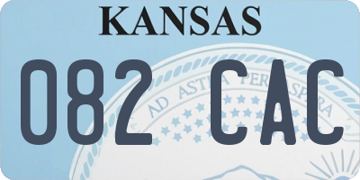 KS license plate 082CAC