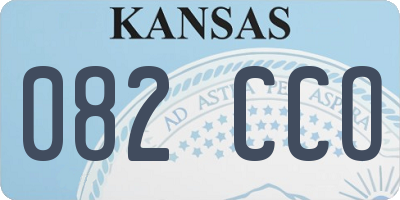 KS license plate 082CCO