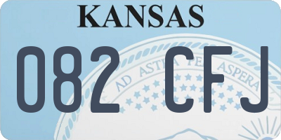 KS license plate 082CFJ