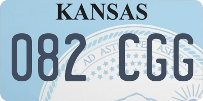KS license plate 082CGG