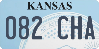 KS license plate 082CHA