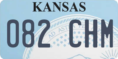 KS license plate 082CHM