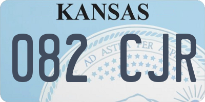 KS license plate 082CJR