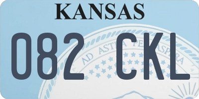 KS license plate 082CKL