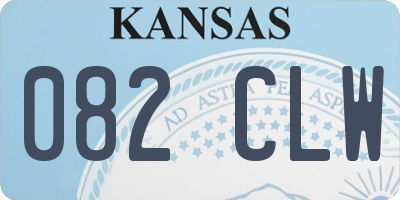 KS license plate 082CLW