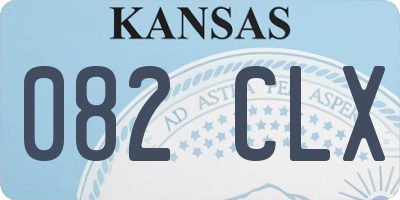 KS license plate 082CLX