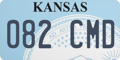 KS license plate 082CMD
