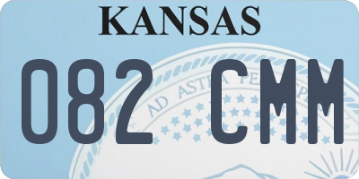 KS license plate 082CMM