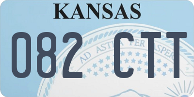 KS license plate 082CTT