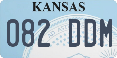 KS license plate 082DDM