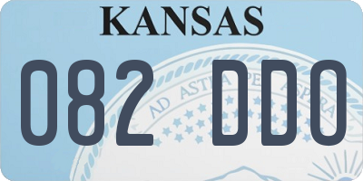 KS license plate 082DDO
