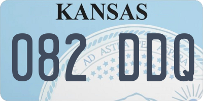 KS license plate 082DDQ