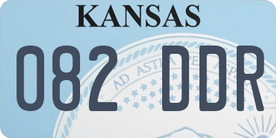 KS license plate 082DDR