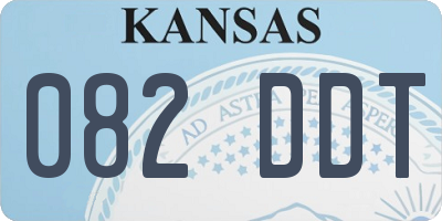 KS license plate 082DDT