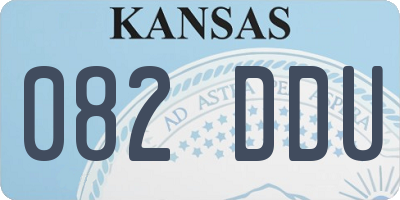 KS license plate 082DDU