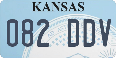 KS license plate 082DDV