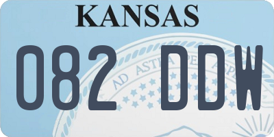 KS license plate 082DDW