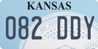KS license plate 082DDY