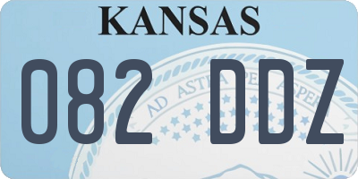 KS license plate 082DDZ