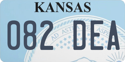 KS license plate 082DEA