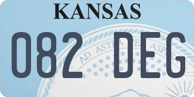 KS license plate 082DEG
