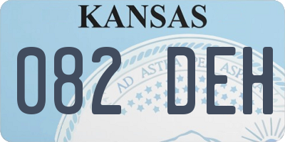 KS license plate 082DEH