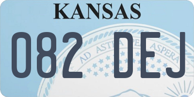 KS license plate 082DEJ