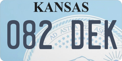 KS license plate 082DEK