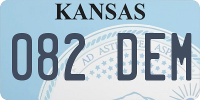 KS license plate 082DEM