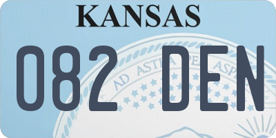 KS license plate 082DEN