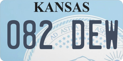KS license plate 082DEW