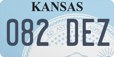 KS license plate 082DEZ