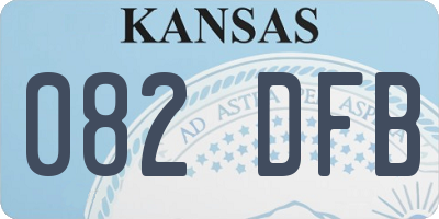 KS license plate 082DFB