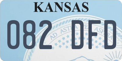 KS license plate 082DFD