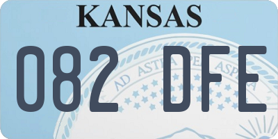 KS license plate 082DFE
