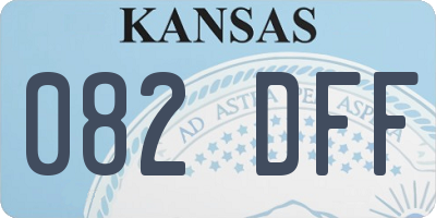 KS license plate 082DFF