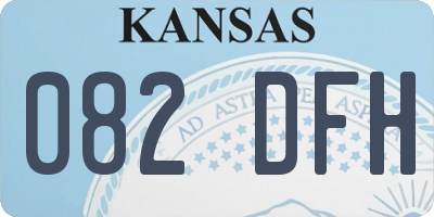 KS license plate 082DFH