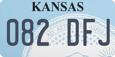 KS license plate 082DFJ