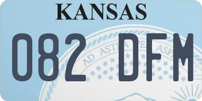 KS license plate 082DFM