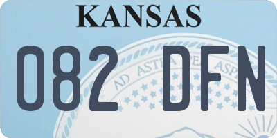 KS license plate 082DFN