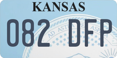 KS license plate 082DFP