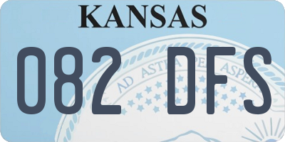 KS license plate 082DFS