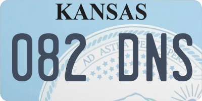 KS license plate 082DNS