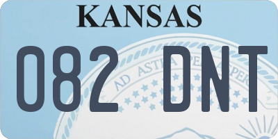 KS license plate 082DNT