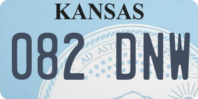 KS license plate 082DNW