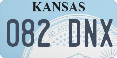 KS license plate 082DNX