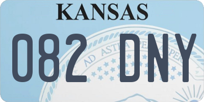 KS license plate 082DNY