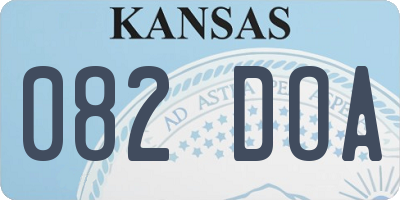 KS license plate 082DOA