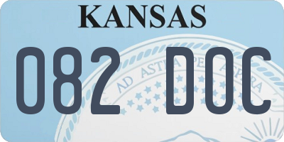 KS license plate 082DOC